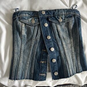 Zara Blue Denim Mini top